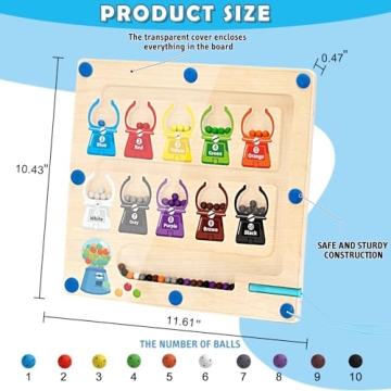 Engaging BainGesk Magnetic Color Maze for Toddlers 3-5