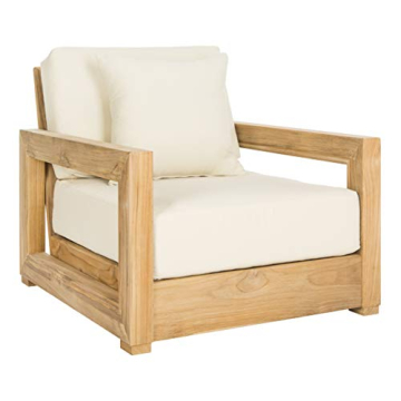 SAFAVIEH Couture Montford Brazilian Teak Indoor/Outdoor Arm Chair