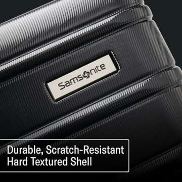 Samsonite Omni 2 Hardside Expandable Luggage with Spinner Wheels, Solid Charcoal, Carry-On 19-Inch