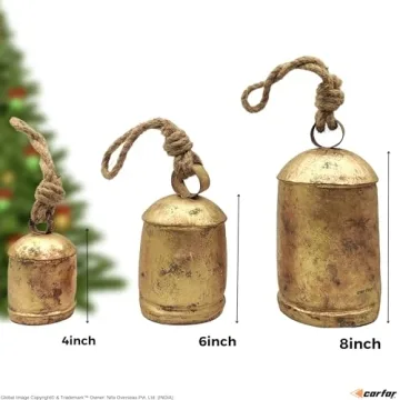 Vintage Rustic Metal Harmony Cow Bells Set of 3