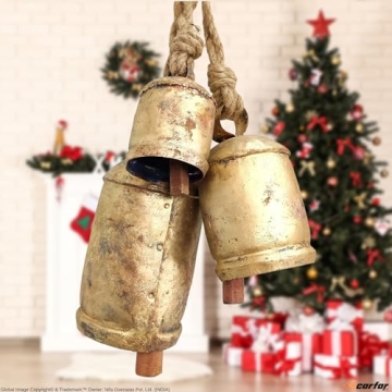 Vintage Rustic Metal Harmony Cow Bells Set of 3