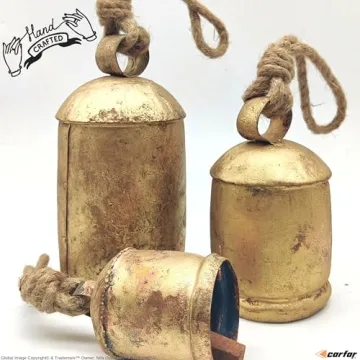 Vintage Rustic Metal Harmony Cow Bells Set of 3