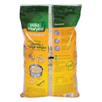 Wild Harvest Advanced Nutrition Cockatiel 8 Pounds, Seed, Grain and Vegetable Mix