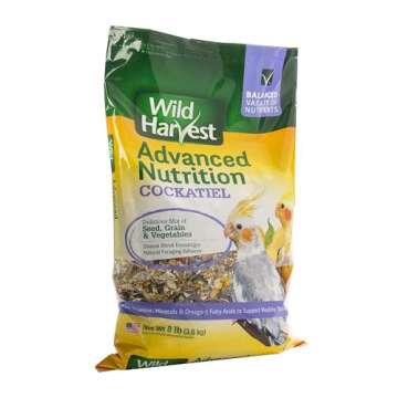 Wild Harvest Advanced Nutrition Cockatiel 8 Pounds, Seed, Grain and Vegetable Mix