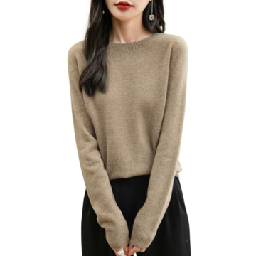 Chanyarn Women's 100% Merino Wool Sweater 2024 Fall Pullover Crewneck Long Sleeve Seamless Knit Soft...