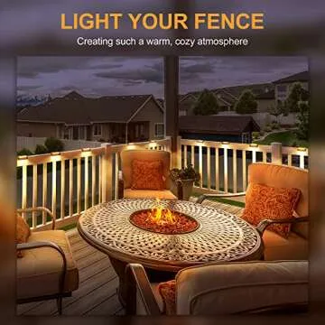 SOLPEX Solar Fence Lights - Waterproof, Outdoor Lighting