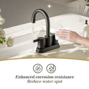 Modern Matte Black Bathroom Faucet for Stylish Spaces