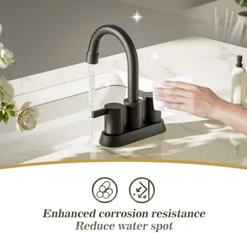 Modern Matte Black Bathroom Faucet for Stylish Spaces
