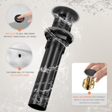 Modern Matte Black Bathroom Faucet for Stylish Spaces