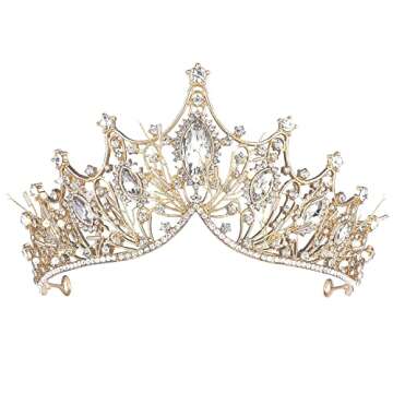 Wedding Crown for Bride Rhinestone Princess tiara for Women Prom Queen Crown Pageant-Bridal Wedding Crown Women's Fashion Headbands