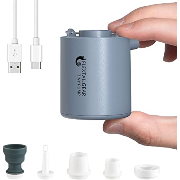 FLEXTAILGEAR Tiny Portable Air Pump Ultra-Mini, with 1300mAh Battery USB Rechargeable to Inflate Def...