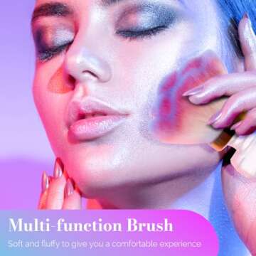 MelodySusie Nail Art Dusting Brush,Dust Collector Brush, Blush Brush, Boose Powder Brush,Makeup Brushes Acrylic Nail Tools