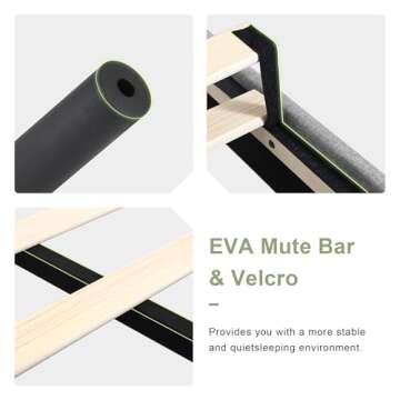 Feonase King Size Bed Frame with Wingback, Upholstered Platform Bed with Diamond Tufted Headboard, Heavy Duty Bed Frame, Wood Slat, Easy Assembly, Noise-Free, No Box Spring Needed, Light Gray