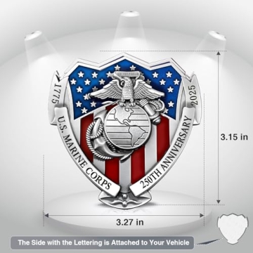2025 Marine Corps 250th Anniversary Car Emblem