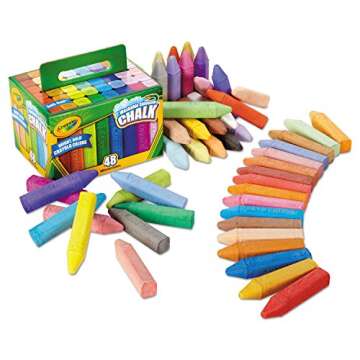 Crayola 512048 Washable Sidewalk Chalk 48 Assorted Colors