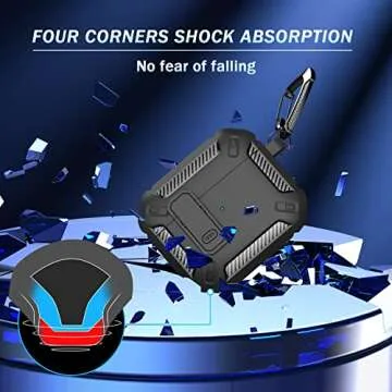 RFUNGUANGO AirPods 3rd Gen Case with Cleaner Kit - Black