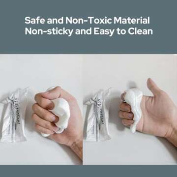 New Type White Waterproof Sealant Mastic, Waterproof Repair Sealing Clay, Quick Mending Mud for Drain Connection, Wall Hole, Air Conditioning Hole Waterproof Seal Putty (6-Pack)