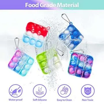 Mini Pop Keychain Fidget Toys Party Favors for Kids