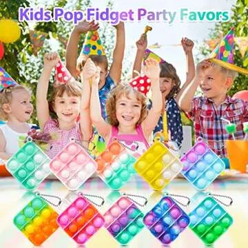 Mini Pop Keychain Fidget Toys Party Favors for Kids
