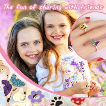 MJartoria 7Pcs Fidget Rings for Anxiety, Butterfly Flower Stainless Steel Spinner Ring Set Mood Rings Stress Relieving Wide Rings Set(Gold)