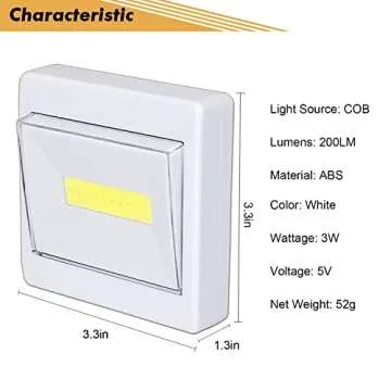 TBTeek Closet Light: 200 Lumens Battery Operated Light