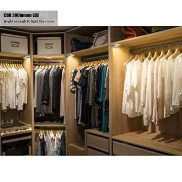 TBTeek Closet Light: 200 Lumens Battery Operated Light