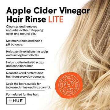 dpHUE Apple Cider Vinegar Hair Rinse Lite - Gentle Shine