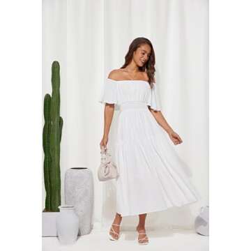 Grace Karin Women's Summer Beach Midi Dress - Elegant Style