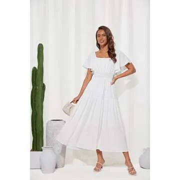 Grace Karin Women's Summer Beach Midi Dress - Elegant Style