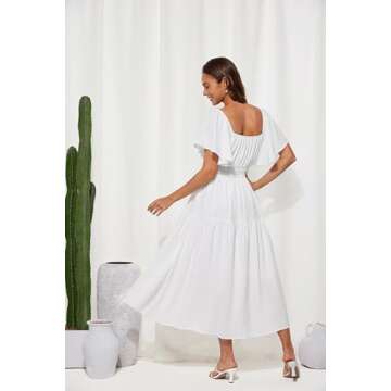 Grace Karin Women's Summer Beach Midi Dress - Elegant Style