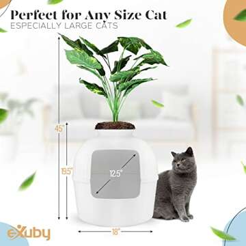 eXuby Hidden Planter Litter Box - Stylish Cat Solution