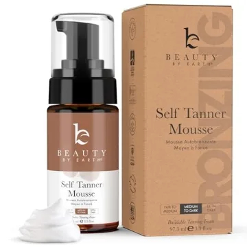 Self Tanner Mousse - USA Made with Natural & Organic Ingredients, Self Tanning Mousse for Dark Fake ...