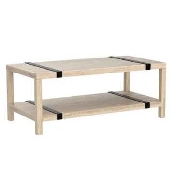 Elegant Stead Farmhouse Rectangular Coffee Table - 2024 Collection