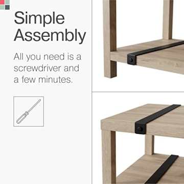 Elegant Stead Farmhouse Rectangular Coffee Table - 2024 Collection