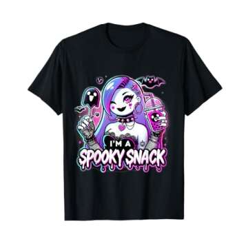 Pastel Goth Ghost I’m a Spooky Snack Kawaii Boba Halloween T-Shirt