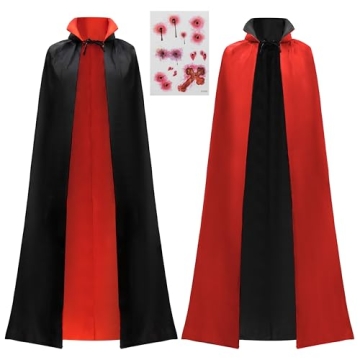 JOYIN Adult Child Unisex Vampire Costume Accessories Halloween Vampire Cape for Transylvania Dracula...