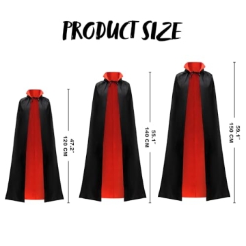Unisex Vampire Costume Cape & Tattoo for Halloween Fun