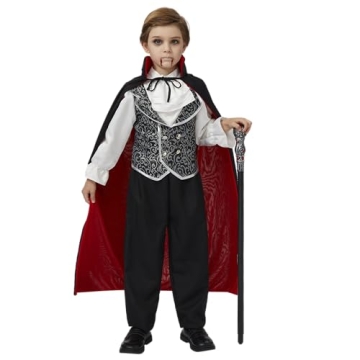Unisex Vampire Costume Cape & Tattoo for Halloween Fun