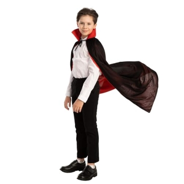 Unisex Vampire Costume Cape & Tattoo for Halloween Fun