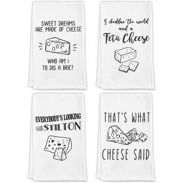 Funny Cheese Kitchen Towels Set - Great Gifts