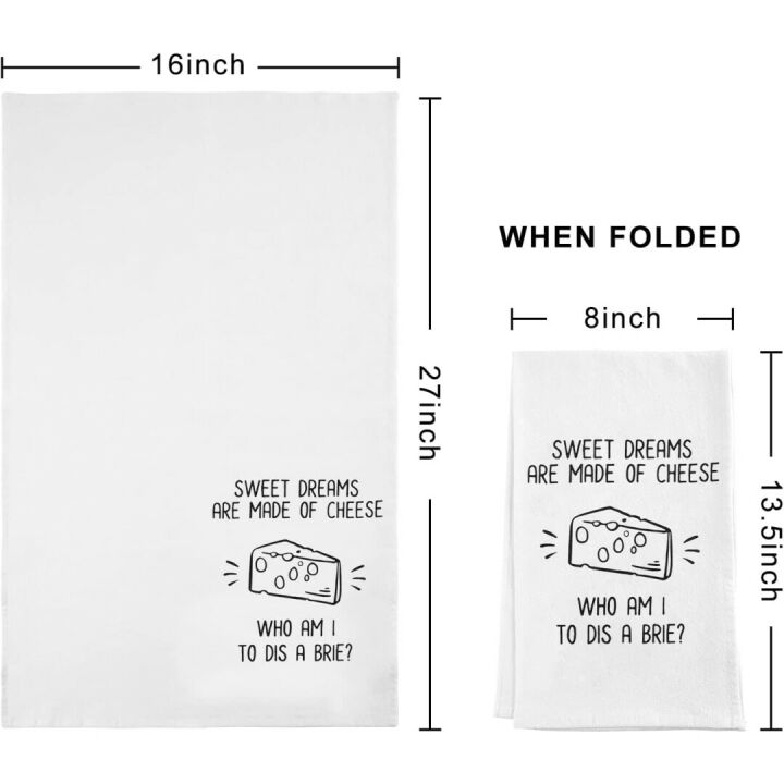 Funny Cheese Kitchen Towels Set - Great Gifts