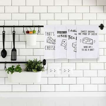 Funny Cheese Kitchen Towels Set - Great Gifts