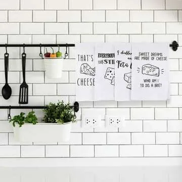 Funny Cheese Kitchen Towels Set - Great Gifts