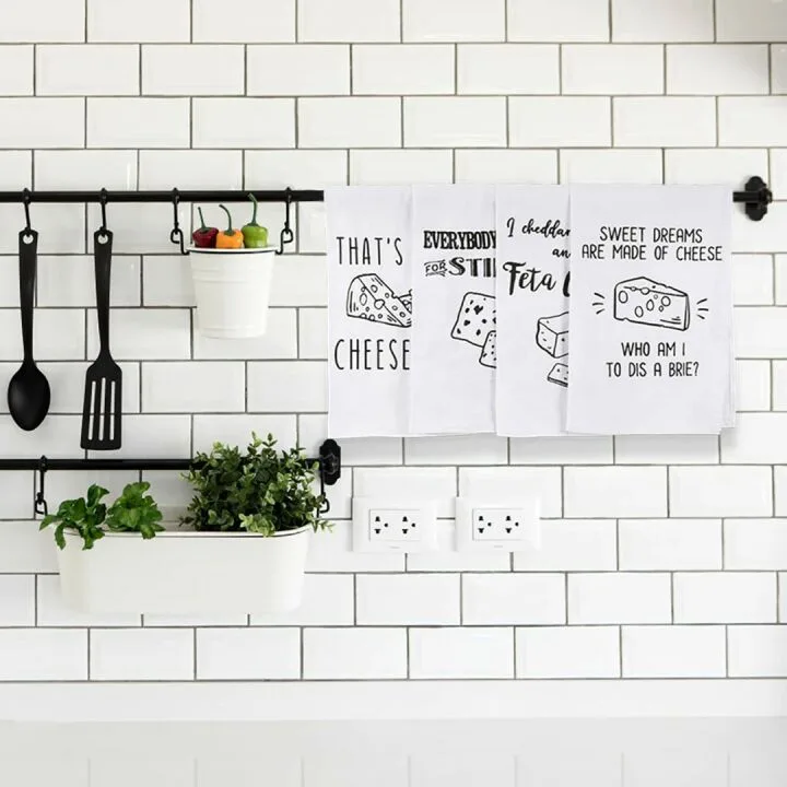 Funny Cheese Kitchen Towels Set - Great Gifts