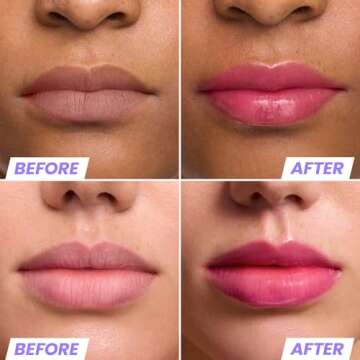 Wonderskin Lip Rehab Serum Oil - Color Changing Lip Oil from Clear to Pink - PH-activated, Non-stick...