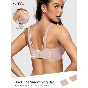 Vertvie Wireless Push Up Plunge Seamless Bras for Women