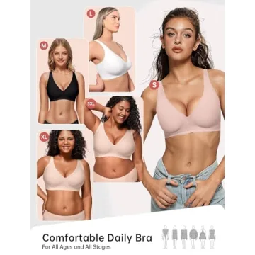 Vertvie Wireless Push Up Plunge Seamless Bras for Women