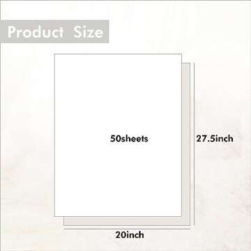 Bobobag 50 Sheets 20''X28'' White Tissue Paper for Gift Wrapping and Crafts