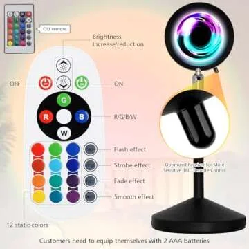 Streamlet Sunset Lamp with APP Control and Remote Control, Multicolor Colors Night Light for Living Room Decor, Bedroom, Holiday Decoration, Gift for Halloween, Christmas, Birthday, etc