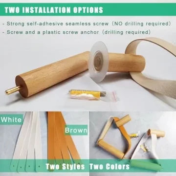 Stylish Wood and Leather Toilet Paper Holder for Modern Bathrooms